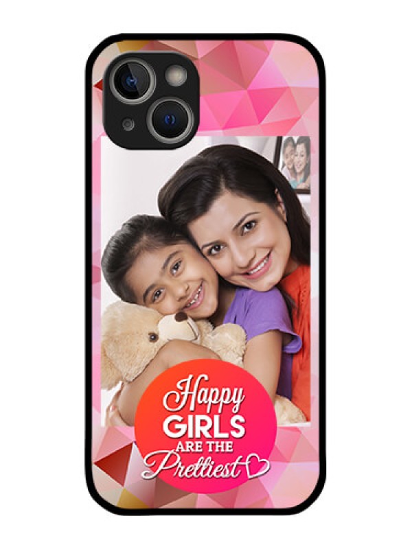 Custom iPhone 14 Photo Printing on Glass Case - Abstract Triangle Design