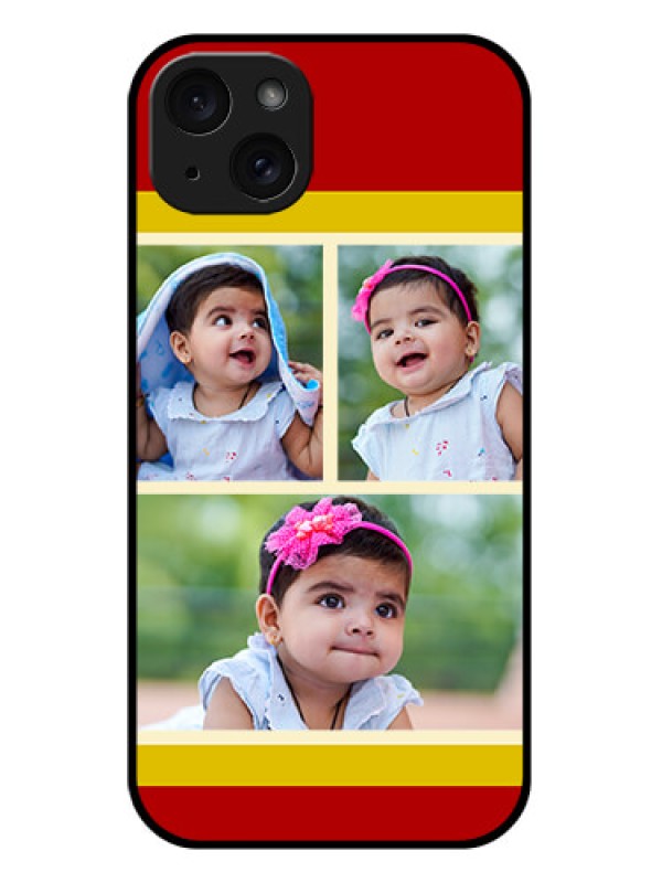 Custom iPhone 15 Plus Custom Glass Phone Case - Multiple Pic Upload Design