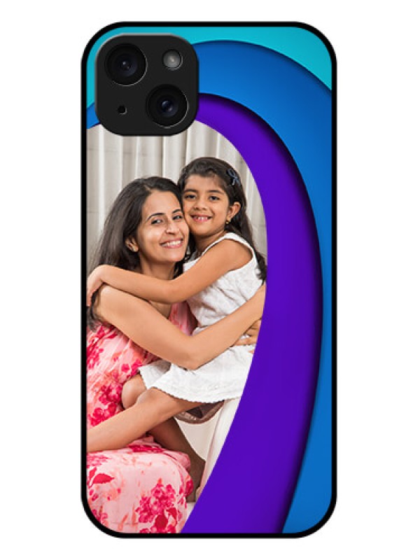 Custom iPhone 15 Plus Custom Glass Phone Case - Simple Pattern Design