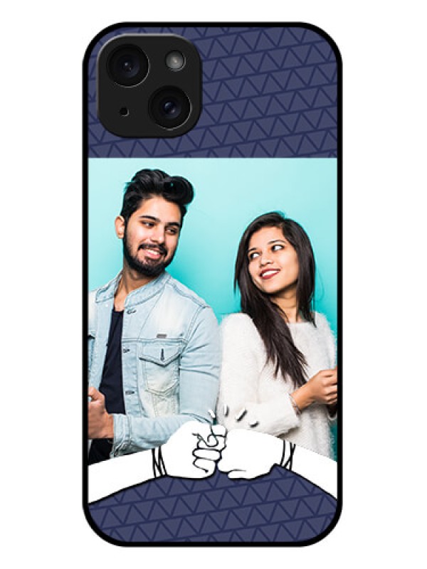 Custom iPhone 15 Plus Custom Glass Phone Case - With Best Friends Design