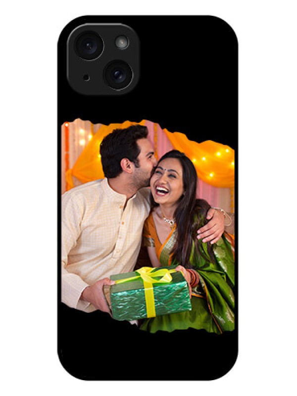 Custom iPhone 15 Plus Custom Glass Phone Case - Tear - Off Design