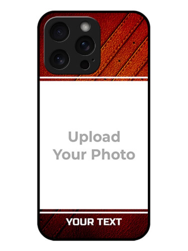 Custom iPhone 15 Pro Max Custom Glass Phone Case - Leather Phone Case Design