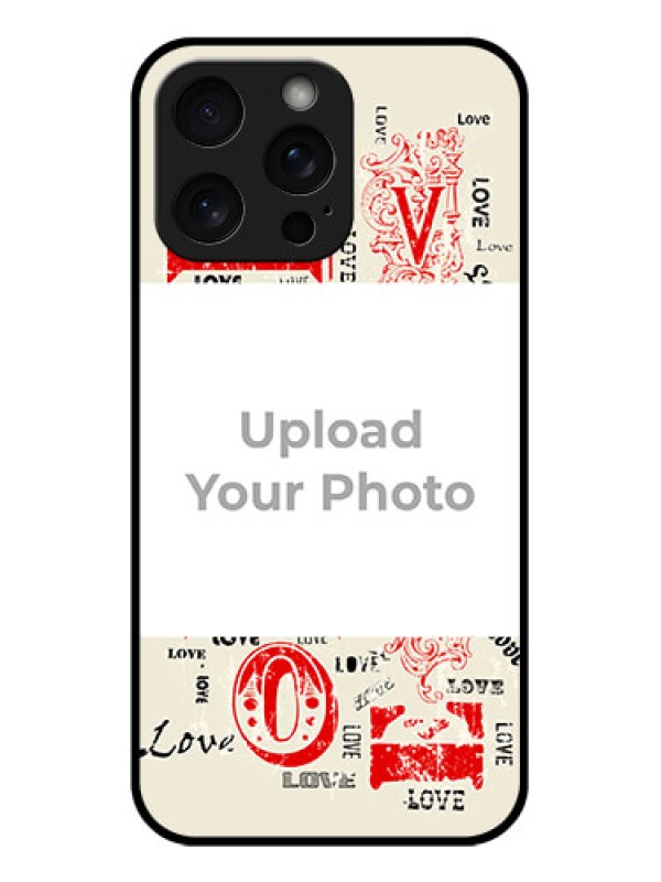 Custom iPhone 15 Pro Max Custom Glass Phone Case - Trendy Love Design Case