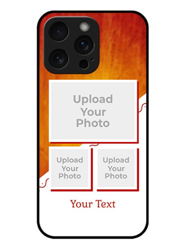 Custom iPhone 15 Pro Max Custom Glass Phone Case - Wedding Memories Design