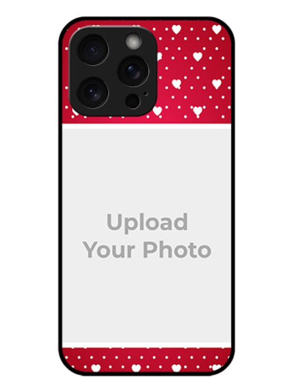 Custom iPhone 15 Pro Max Custom Glass Phone Case - Hearts Mobile Case Design