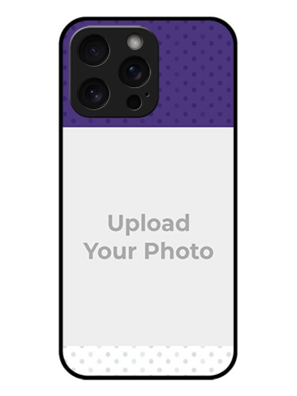 Custom iPhone 15 Pro Max Custom Glass Phone Case - Violet Colored Pattern Design