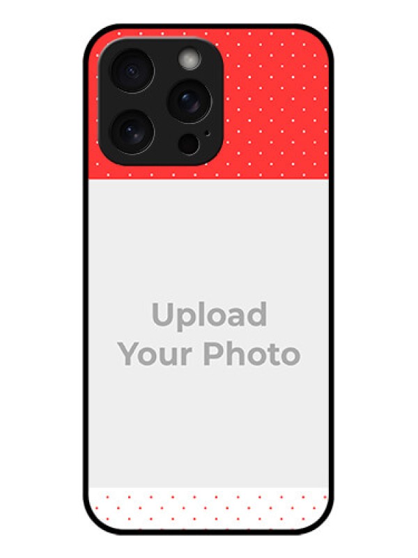 Custom iPhone 15 Pro Max Custom Glass Phone Case - Red Pattern Design