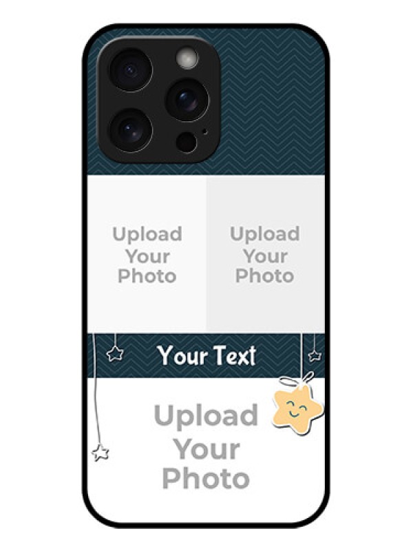 Custom iPhone 15 Pro Max Custom Glass Phone Case - Hanging Stars Design