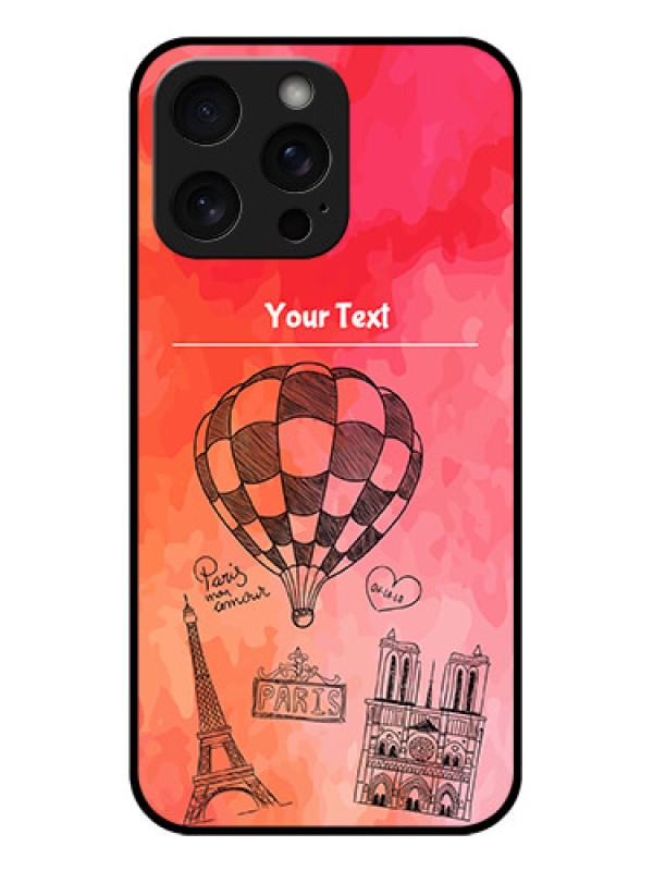 Custom iPhone 15 Pro Max Custom Glass Phone Case - Paris Theme Design