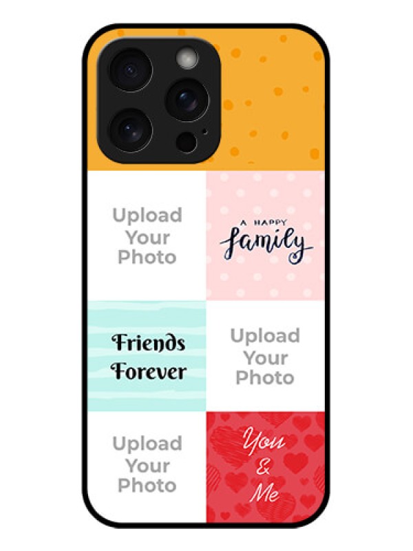 Custom iPhone 15 Pro Max Custom Glass Phone Case - Images With Quotes Design