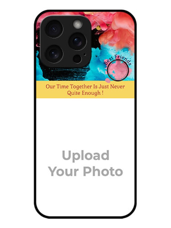 Custom iPhone 15 Pro Max Custom Glass Phone Case - Quote With Acrylic Painting Design