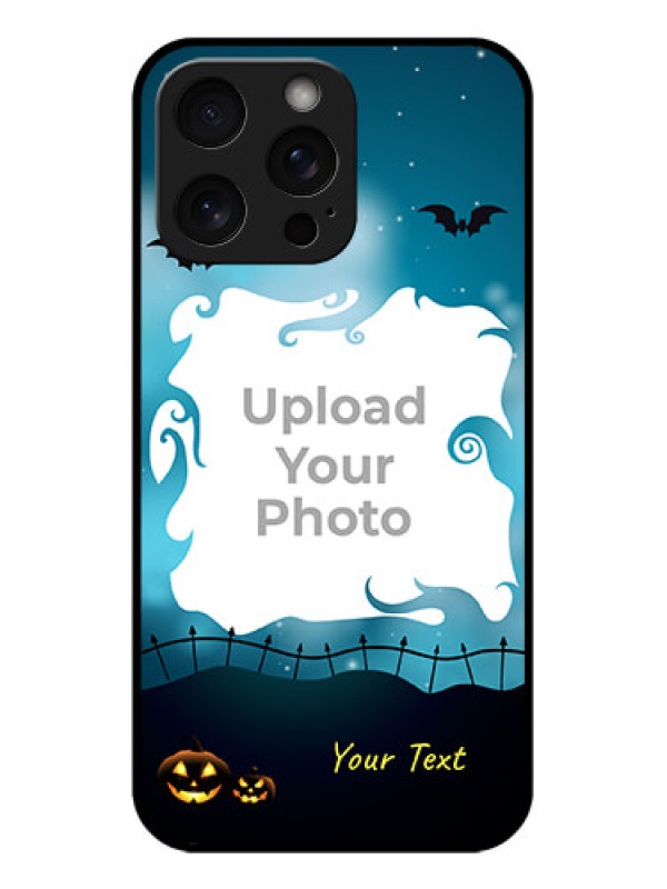 Custom iPhone 15 Pro Max Custom Glass Phone Case - Halloween Frame Design