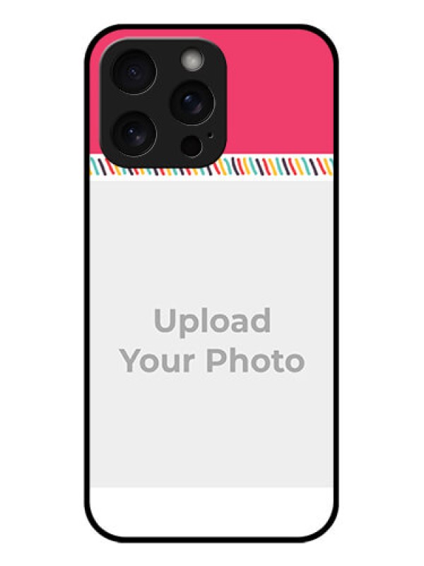 Custom iPhone 15 Pro Max Custom Glass Phone Case - Line Art Design