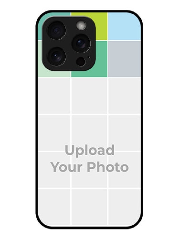 Custom iPhone 15 Pro Max Custom Glass Phone Case - With White Box Pattern