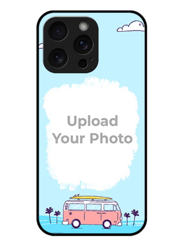 Custom iPhone 15 Pro Max Custom Glass Phone Case - Travel & Adventure Design