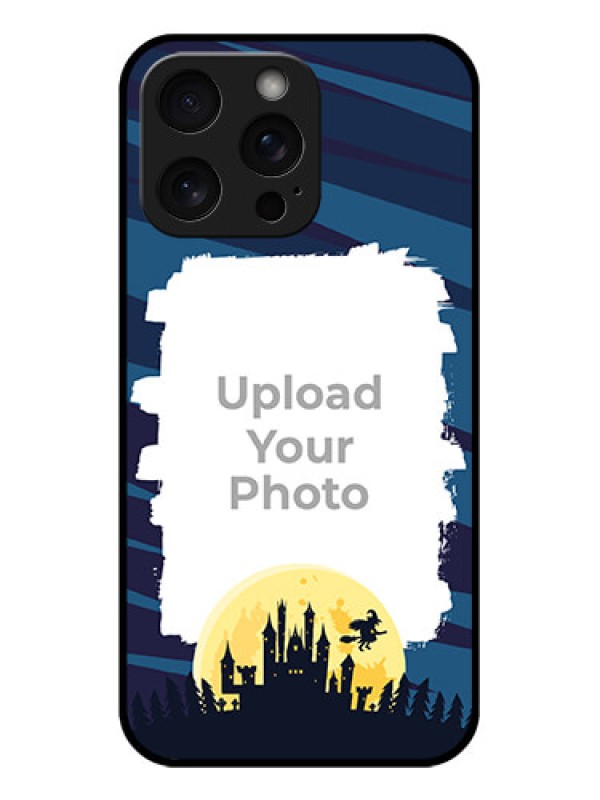 Custom iPhone 15 Pro Max Custom Glass Phone Case - Halloween Witch Design