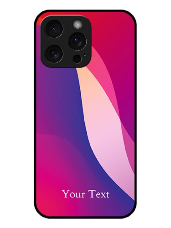 Custom iPhone 15 Pro Max Custom Glass Phone Case - Digital Abstract Overlap Design