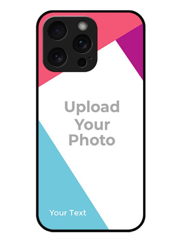 Custom iPhone 15 Pro Max Custom Glass Phone Case - Stacked Triple Colour Design