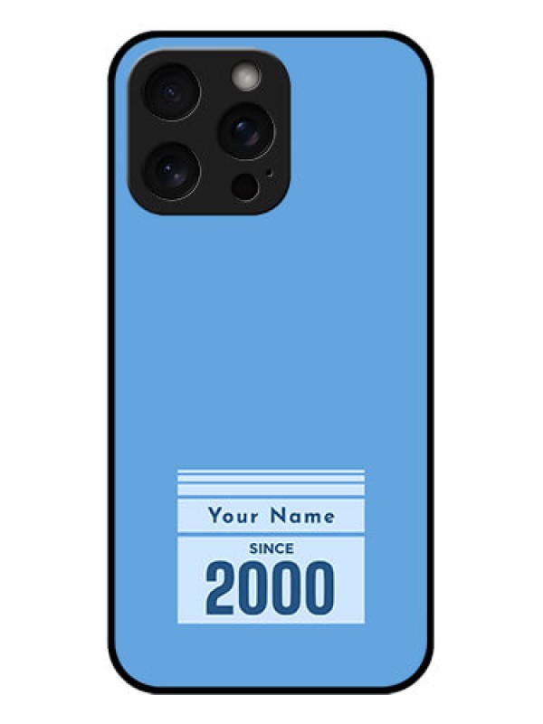 Custom iPhone 15 Pro Max Custom Glass Phone Case - Custom Year Of Birth Design