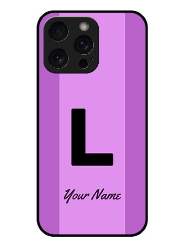 Custom iPhone 15 Pro Max Custom Glass Phone Case - Tricolor Custom Text Design