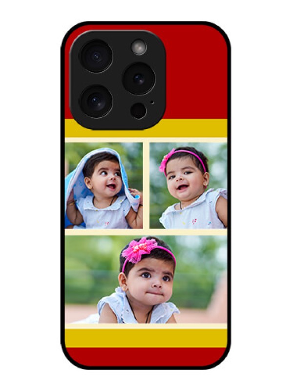 Custom Apple iPhone 15 Pro Custom Glass Phone Case - Multiple Pic Upload Design