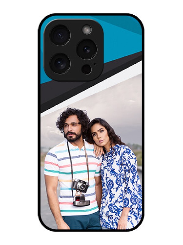 Custom Apple iPhone 15 Pro Custom Glass Phone Case - Simple Pattern Photo Upload Design