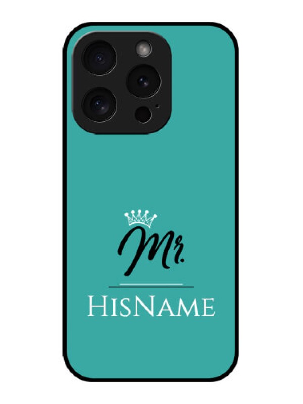Custom Apple iPhone 15 Pro Custom Glass Phone Case - Mr With Name Design