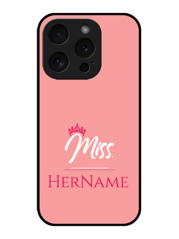 Custom Apple iPhone 15 Pro Custom Glass Phone Case - Mrs With Name Design
