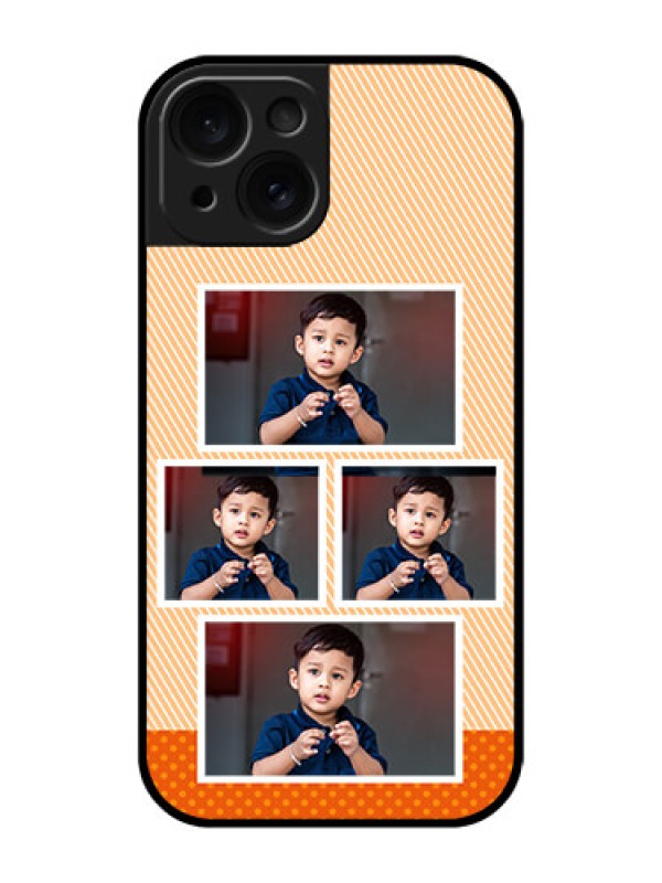 Custom Apple iPhone 15 Custom Glass Phone Case - Bulk Photos Upload Design