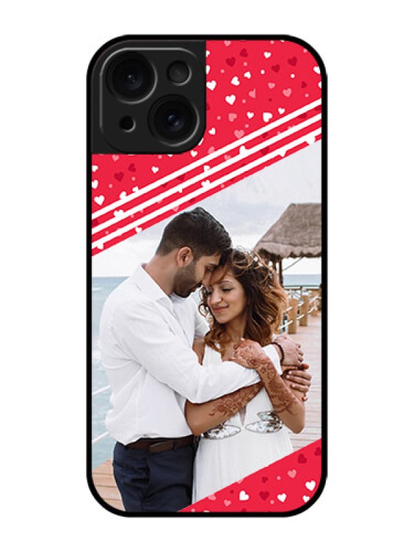 Custom Apple iPhone 15 Custom Glass Phone Case - Valentines Gift Design