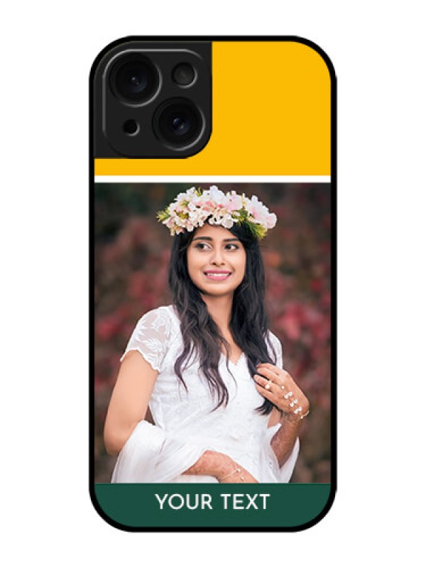 Custom Apple iPhone 15 Custom Glass Phone Case - Love You Design