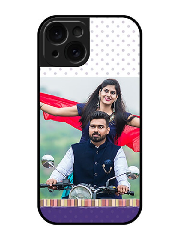 Custom Apple iPhone 15 Custom Glass Phone Case - Cute Family Design