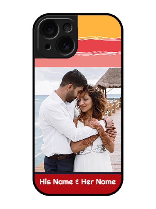 Custom Apple iPhone 15 Custom Glass Phone Case - Colorful Case Design