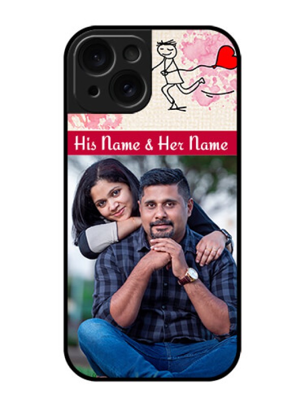 Custom Apple iPhone 15 Custom Glass Phone Case - You And Me Case Design