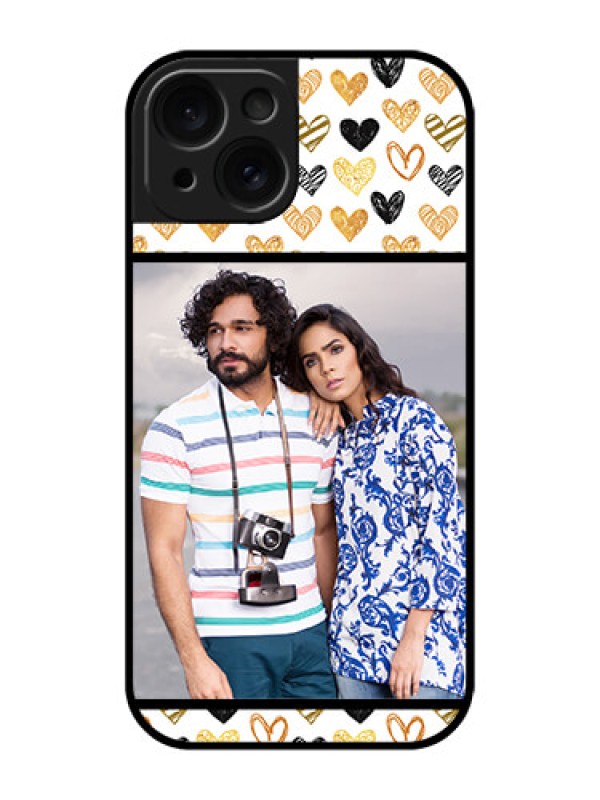Custom Apple iPhone 15 Custom Glass Phone Case - Love Symbol Design