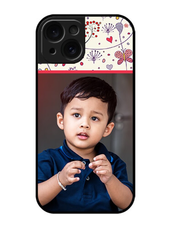 Custom Apple iPhone 15 Custom Glass Phone Case - Premium Floral Design