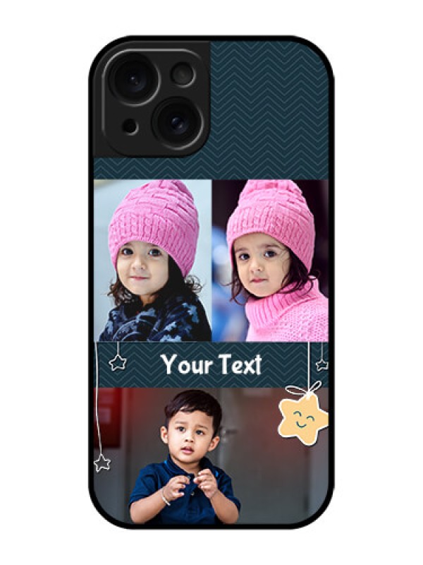 Custom Apple iPhone 15 Custom Glass Phone Case - Hanging Stars Design