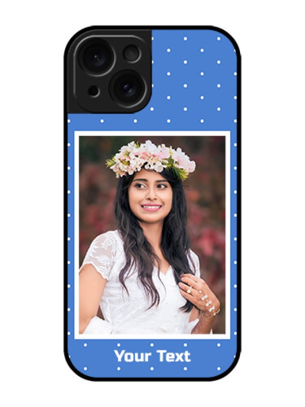 Custom Apple iPhone 15 Custom Glass Phone Case - Polka Dots Design