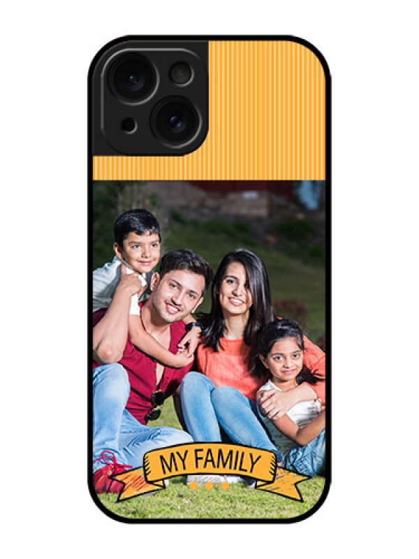 Custom Apple iPhone 15 Custom Glass Phone Case - My Family Design