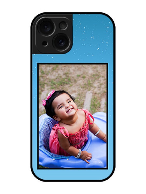 Custom Apple iPhone 15 Custom Glass Phone Case - Wave Pattern Colorful Design
