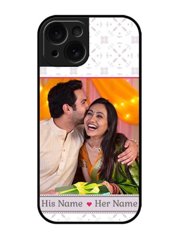 Custom Apple iPhone 15 Custom Glass Phone Case - With Photo And Ethnic Design
