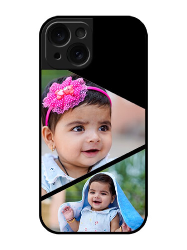 Custom Apple iPhone 15 Custom Glass Phone Case - Semi Cut Design