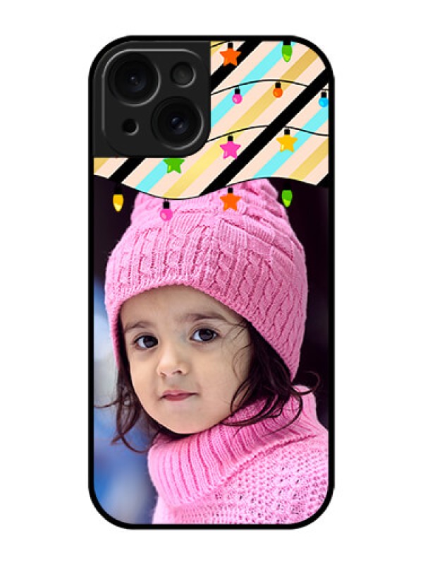Custom Apple iPhone 15 Custom Glass Phone Case - Lights Hanging Design
