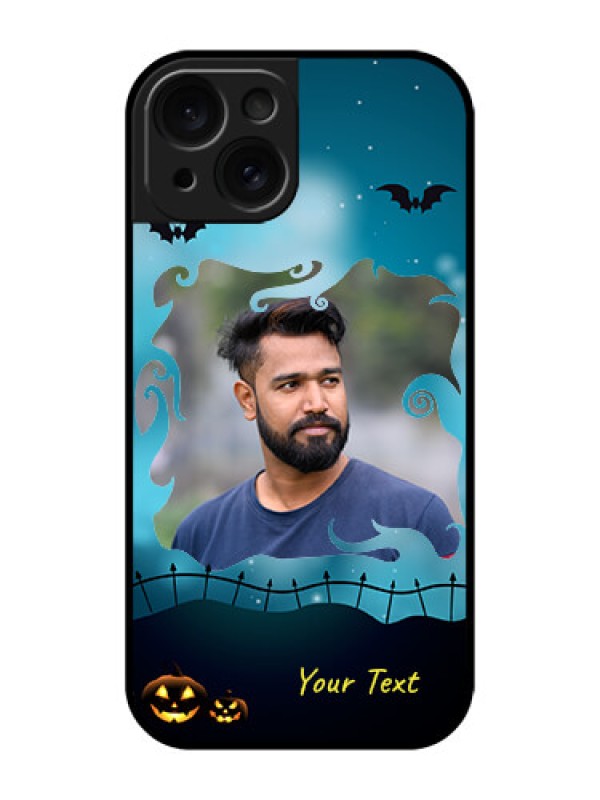 Custom Apple iPhone 15 Custom Glass Phone Case - Halloween Frame Design