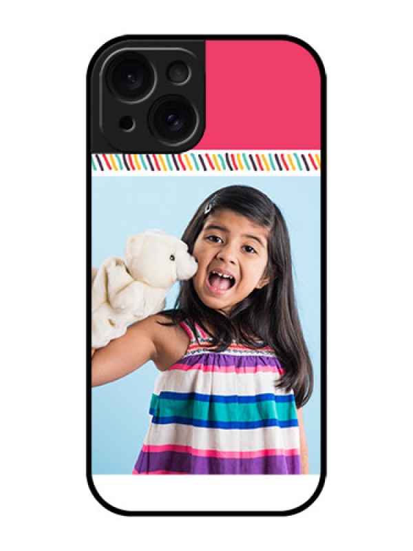 Custom Apple iPhone 15 Custom Glass Phone Case - Line Art Design