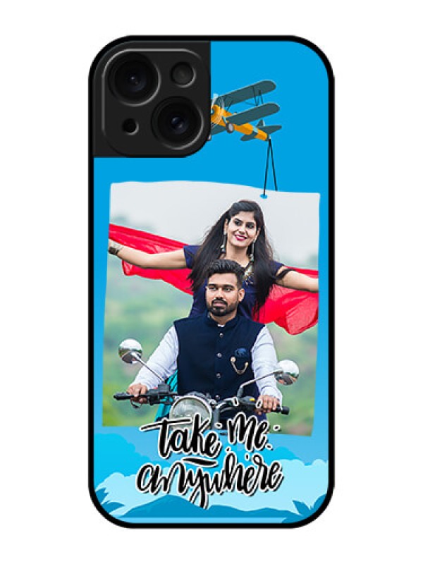 Custom Apple iPhone 15 Custom Glass Phone Case - Traveller Design