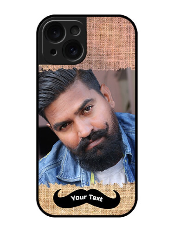 Custom Apple iPhone 15 Custom Glass Phone Case - With Texture Design