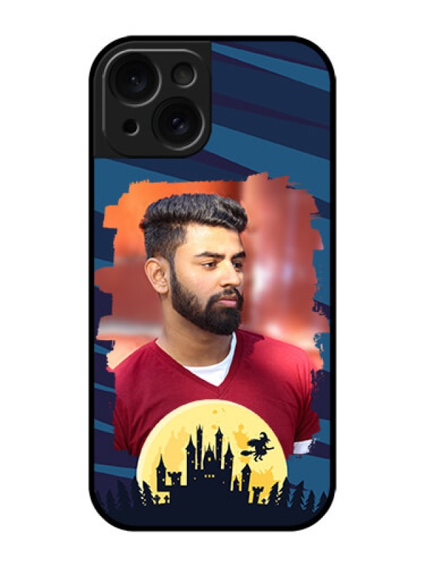 Custom Apple iPhone 15 Custom Glass Phone Case - Halloween Witch Design