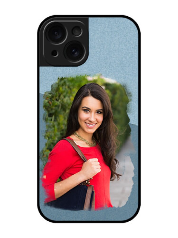Custom Apple iPhone 15 Custom Glass Phone Case - Grunge Line Art Design