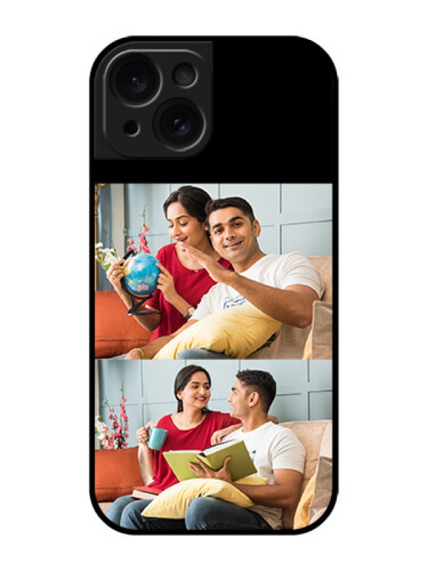 Custom Apple iPhone 15 Custom Glass Phone Case - 2 Images Design